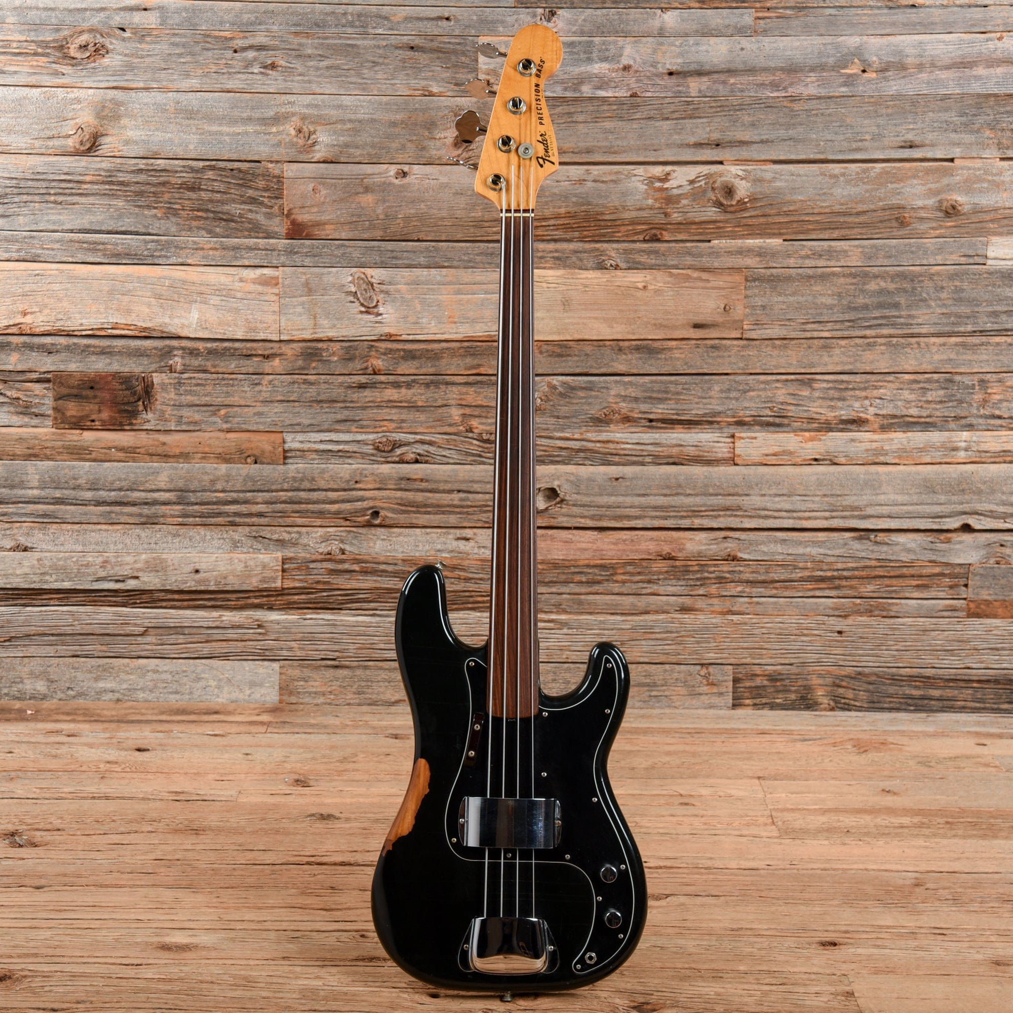 Fender Precision Bass Fretless Black 1977 Bass Guitars / 4-String