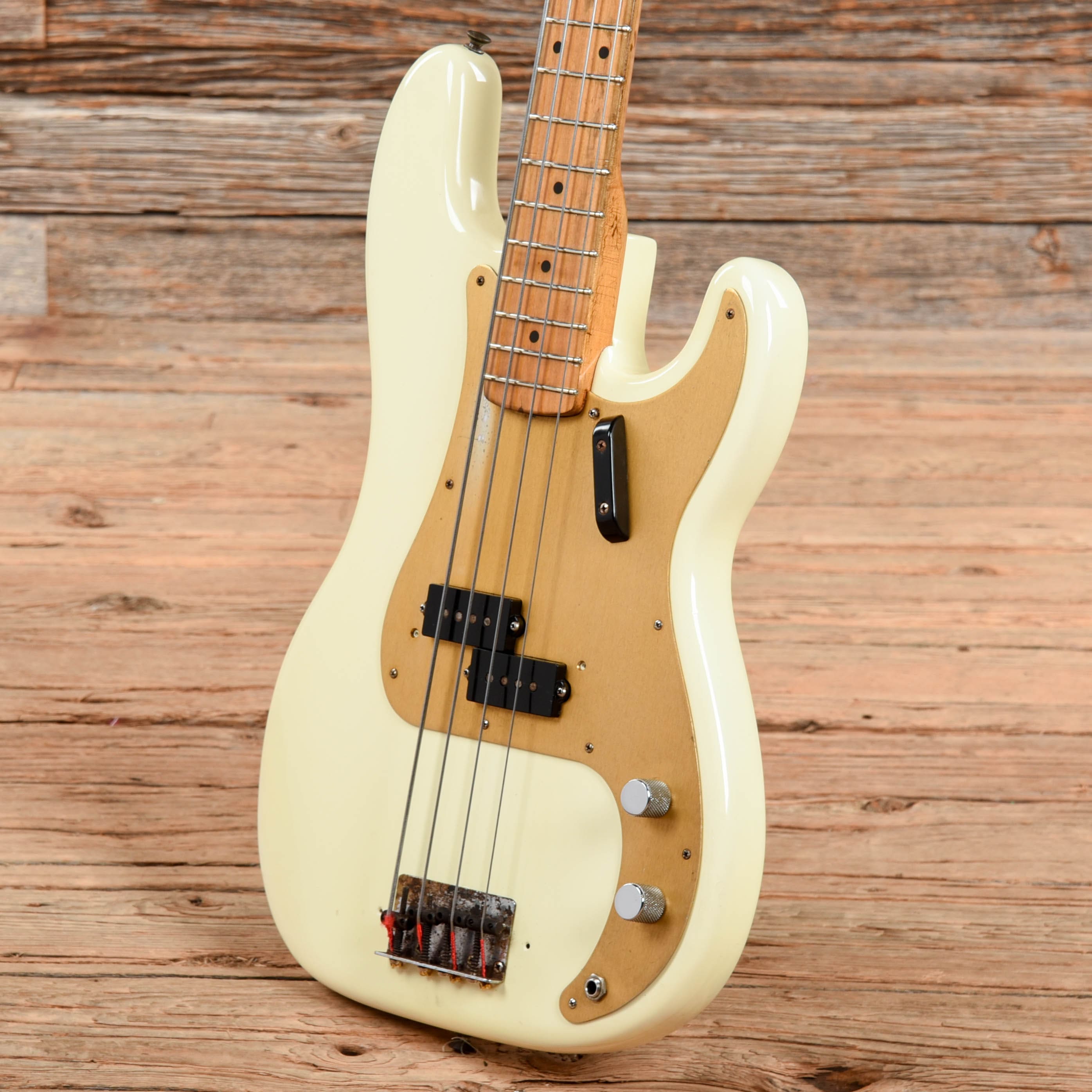 Fender Precision Bass Olympic White Refin 1958 Bass Guitars / 4-String