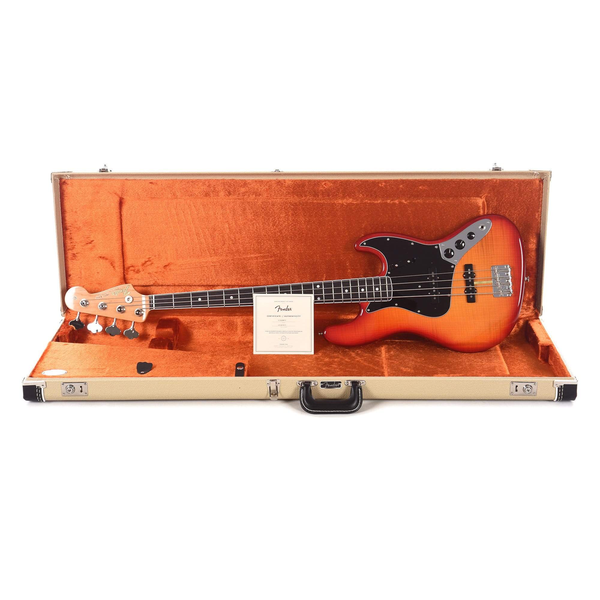 Fender Rarities American Original '60s Flamed Ash Jazz Bass Plasma Red Burst Bass Guitars / 4-String