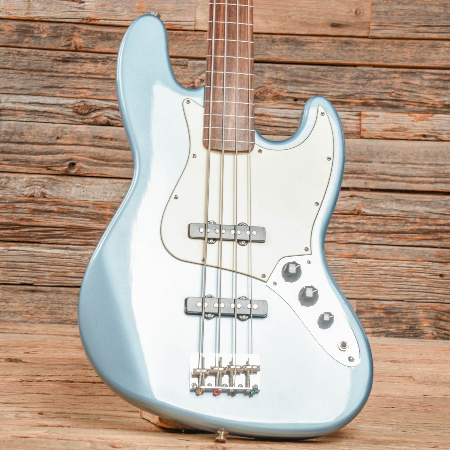 Fender Standard Fretless Jazz Bass Blue Agave 2002 Bass Guitars / 4-String