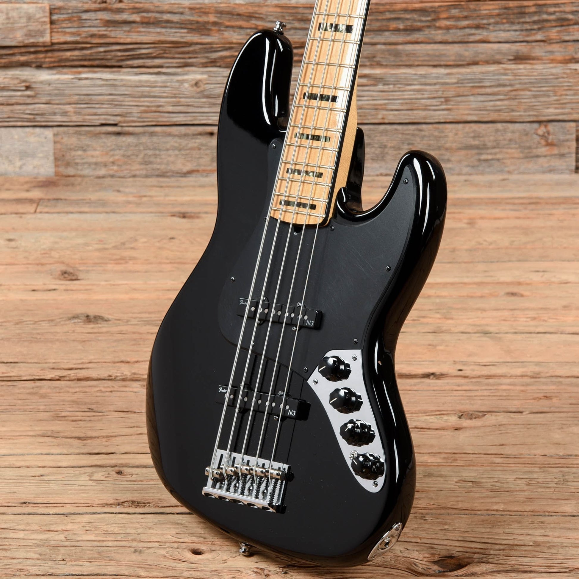 Fender American Deluxe Jazz Bass V Black 2013 Bass Guitars / 5-String or More
