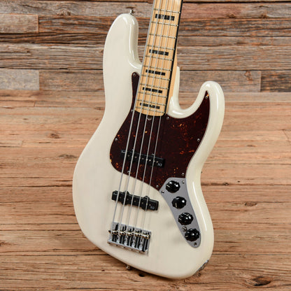 Fender American Deluxe Jazz Bass V Olympic White 2015 Bass Guitars / 5-String or More
