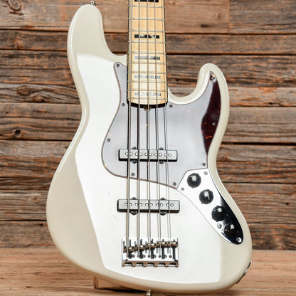 Fender American Deluxe Jazz Bass V Olympic White 2015 Bass Guitars / 5-String or More