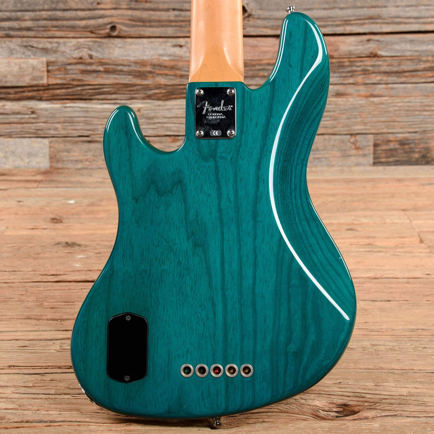 Fender American Deluxe Jazz Bass V Transparent Green 1999 Bass Guitars / 5-String or More