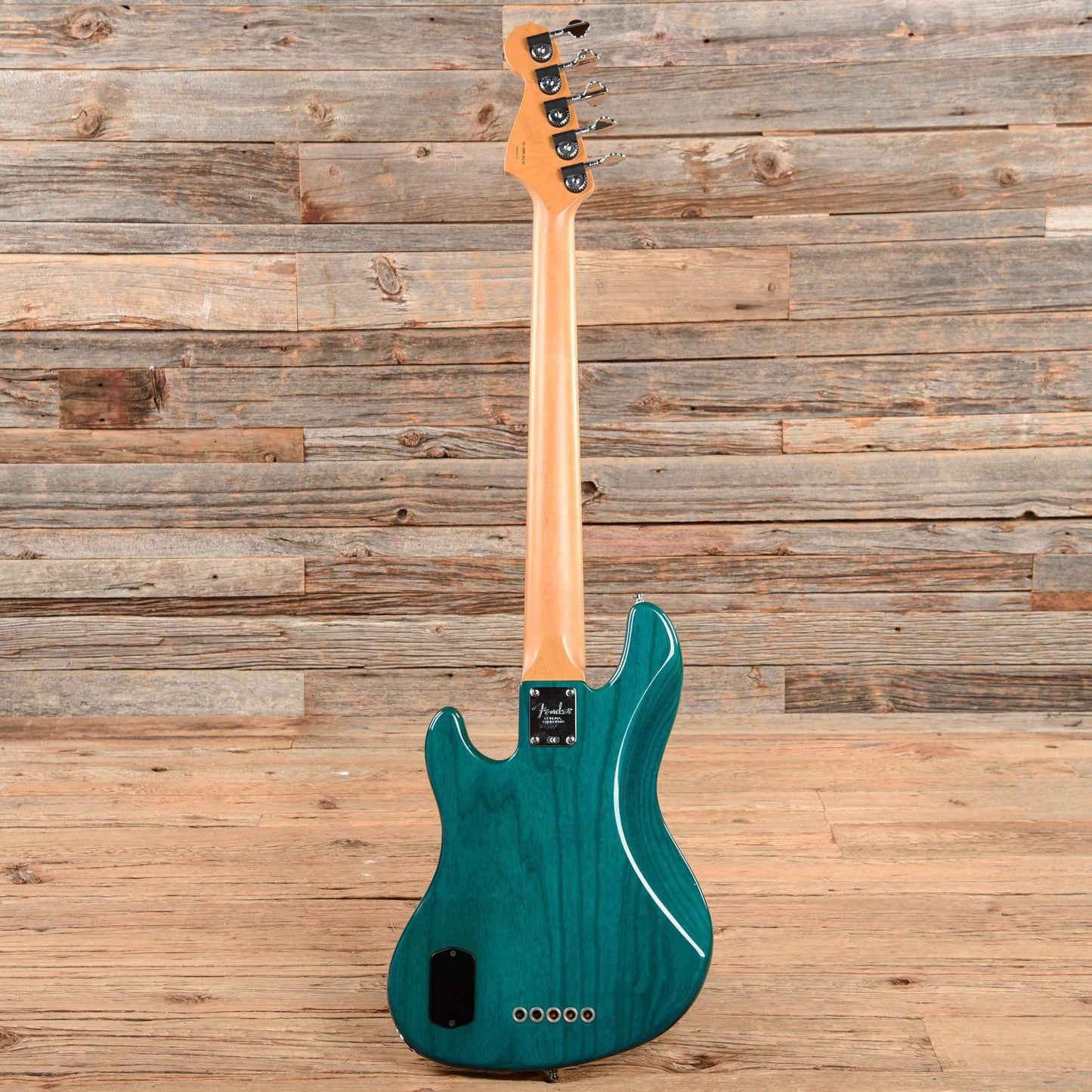 Fender American Deluxe Jazz Bass V Transparent Green 1999 Bass Guitars / 5-String or More