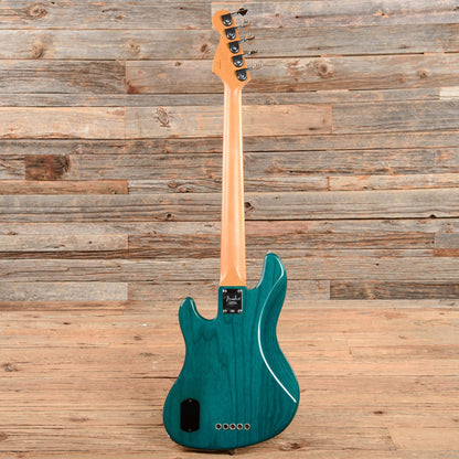Fender American Deluxe Jazz Bass V Transparent Green 1999 Bass Guitars / 5-String or More