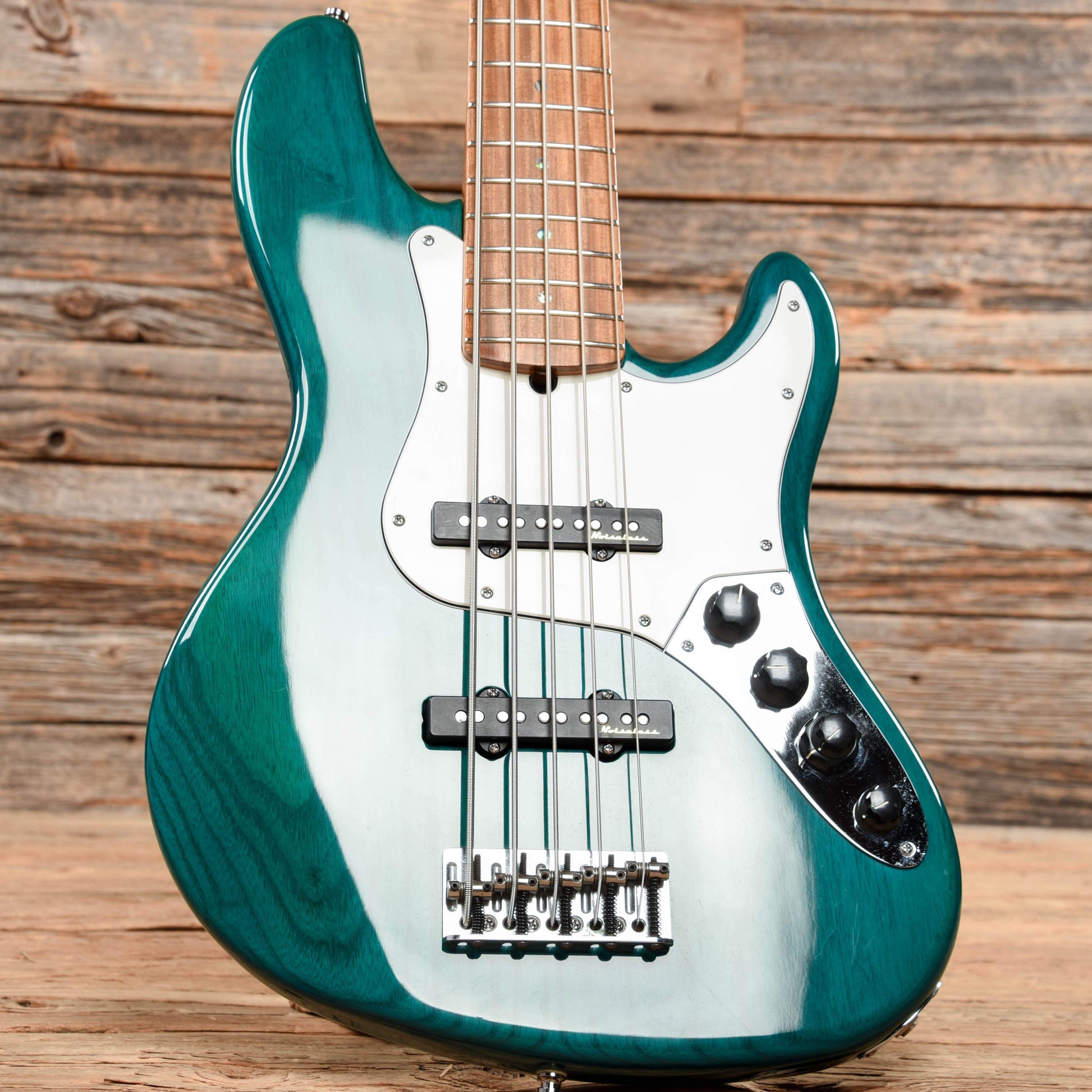Fender American Deluxe Jazz Bass V Transparent Green 1999 Bass Guitars / 5-String or More