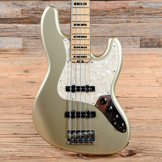 Fender American Elite Jazz Bass V Champagne 2018 Bass Guitars / 5-String or More