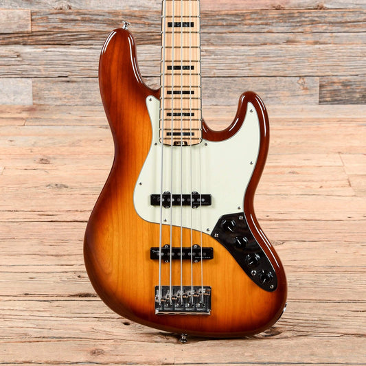 Fender American Elite Jazz Bass V Sienna Sunburst 2016 Bass Guitars / 5-String or More