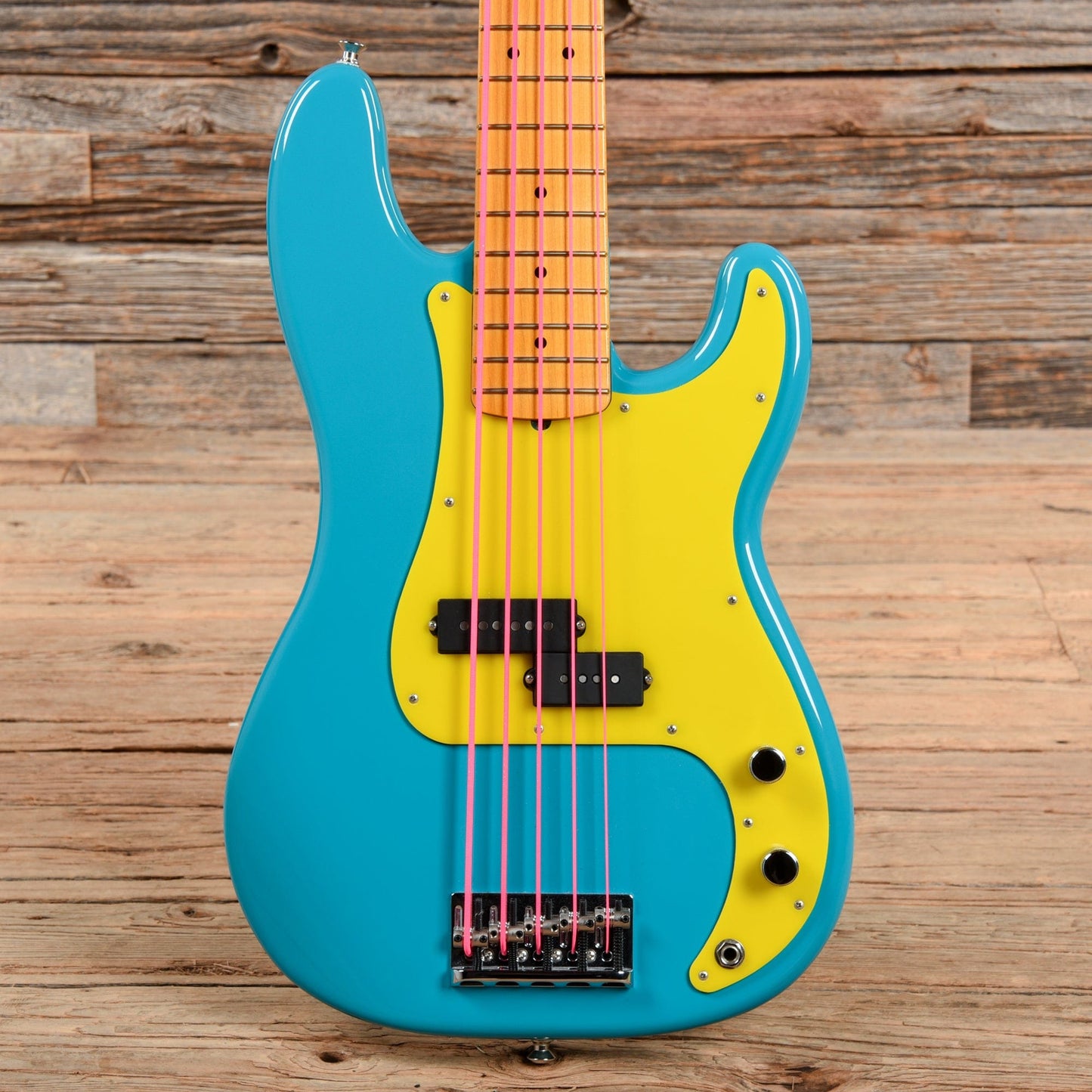 Fender American Pro II Precision Bass V Miami Blue 2021 Bass Guitars / 5-String or More