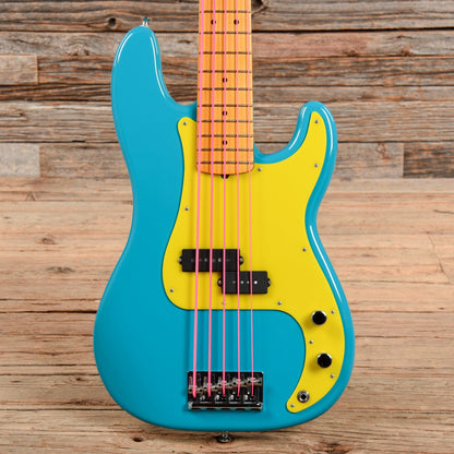 Fender American Pro II Precision Bass V Miami Blue 2021 Bass Guitars / 5-String or More