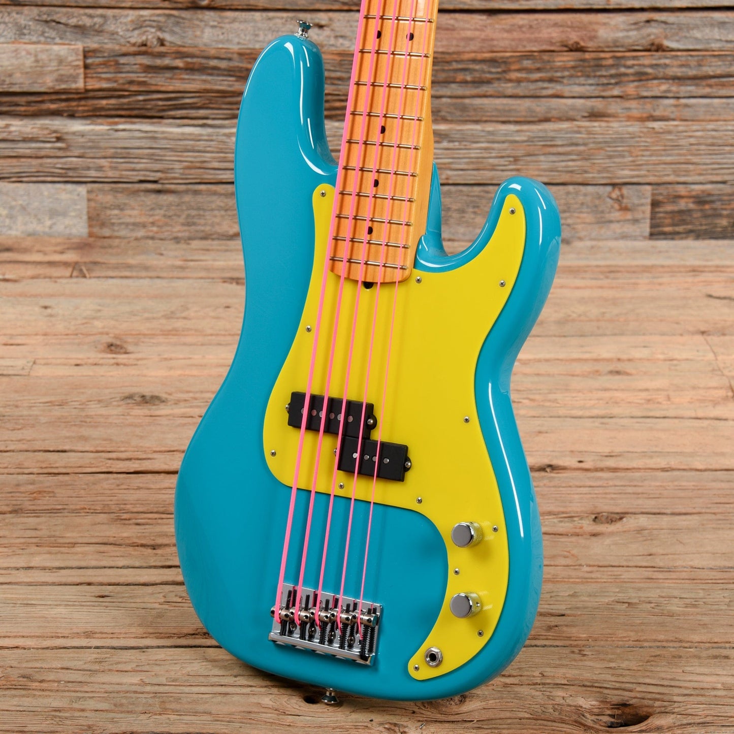 Fender American Pro II Precision Bass V Miami Blue 2021 Bass Guitars / 5-String or More