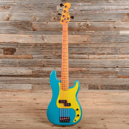 Fender American Pro II Precision Bass V Miami Blue 2021 Bass Guitars / 5-String or More