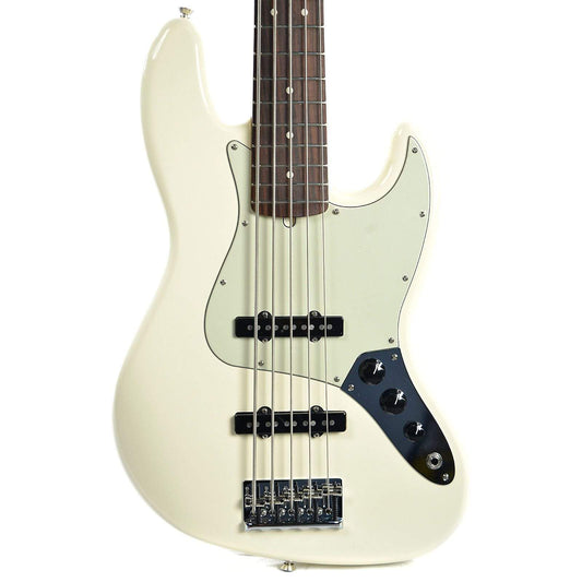 Fender American Pro Jazz Bass V RW Olympic White Bass Guitars / 5-String or More
