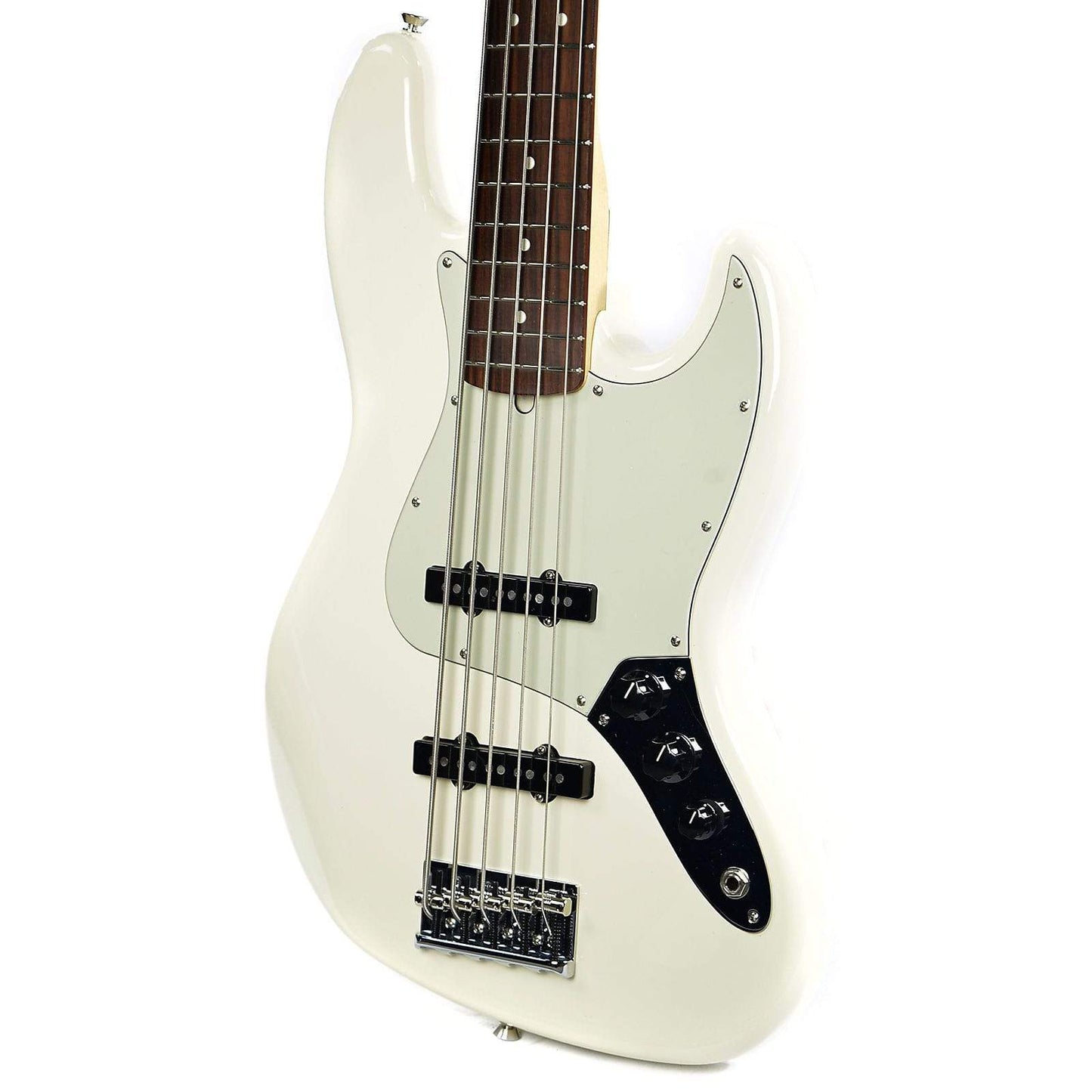 Fender American Pro Jazz Bass V RW Olympic White Bass Guitars / 5-String or More