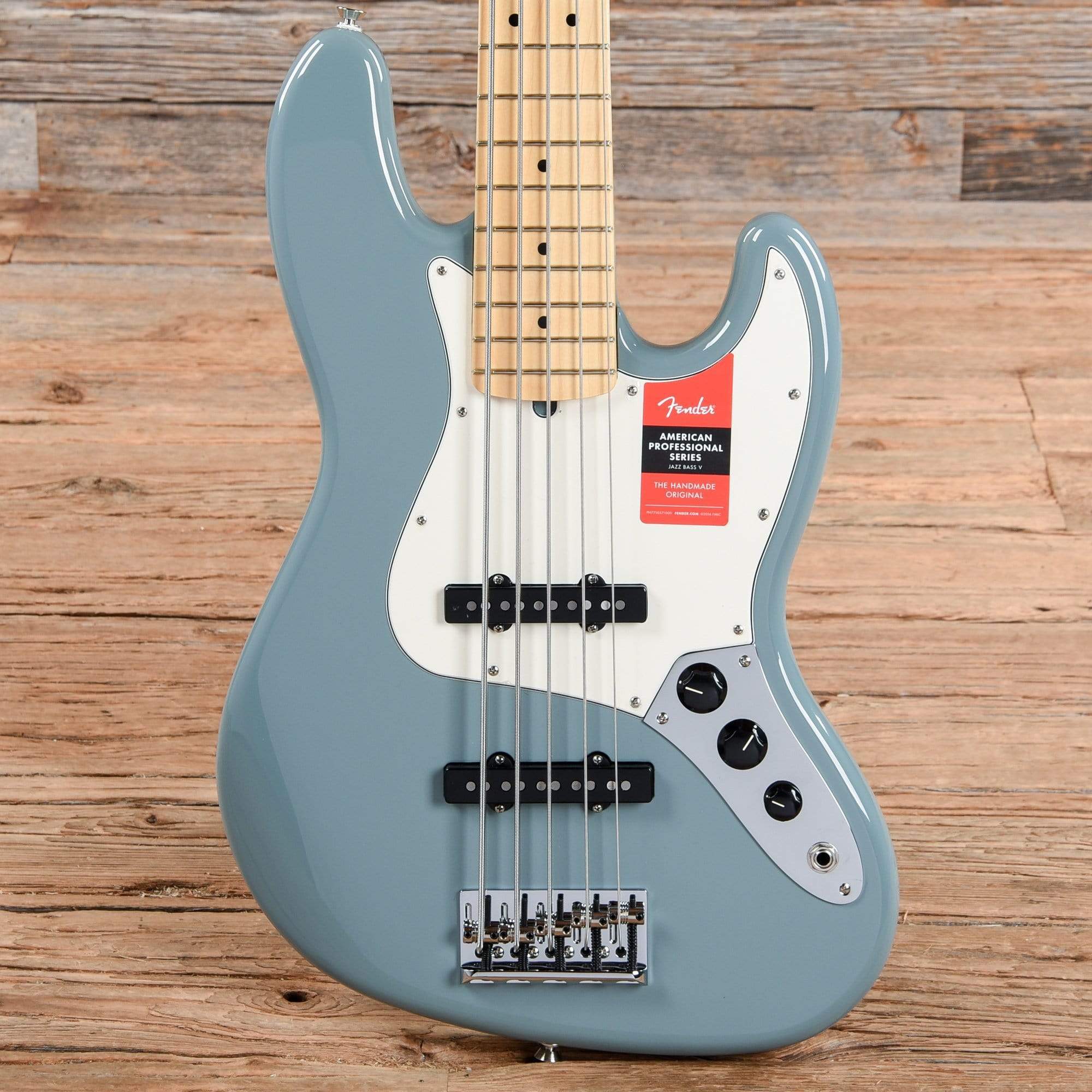 Fender American Pro Jazz Bass V Sonic Gray w/Parchment Pickguard USED Bass Guitars / 5-String or More