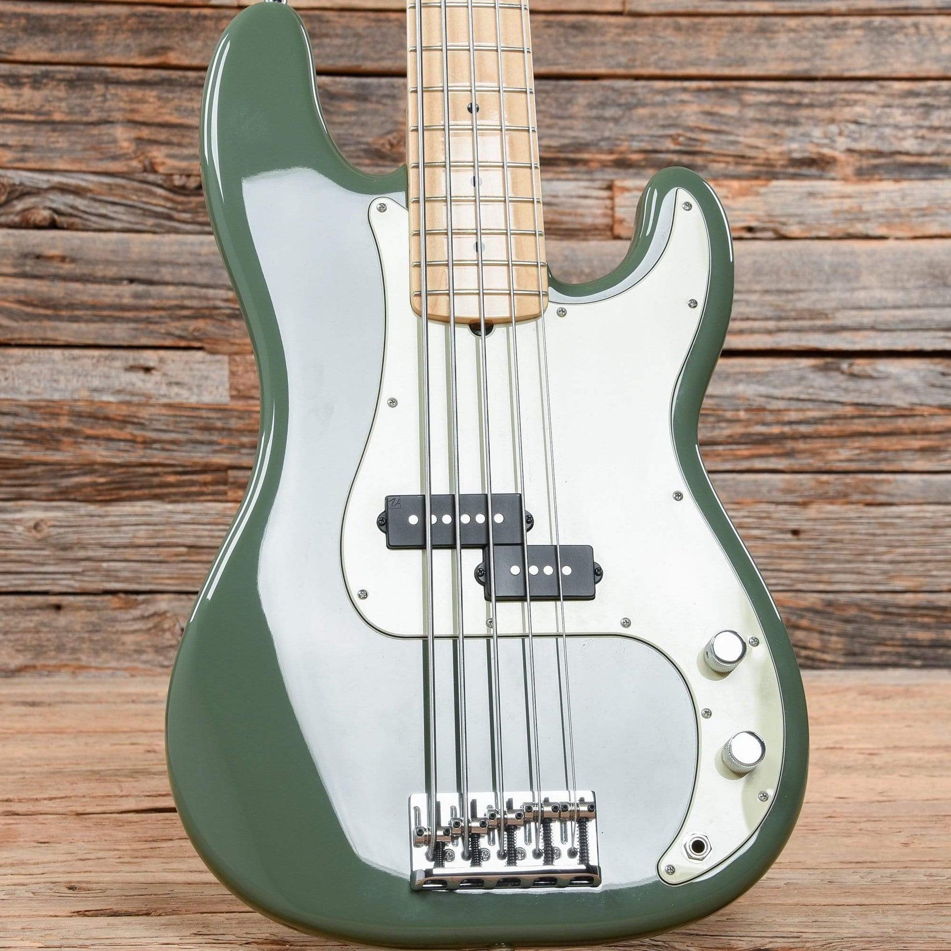 Fender American Pro Precision Bass V Antique Olive 2019 Bass Guitars / 5-String or More