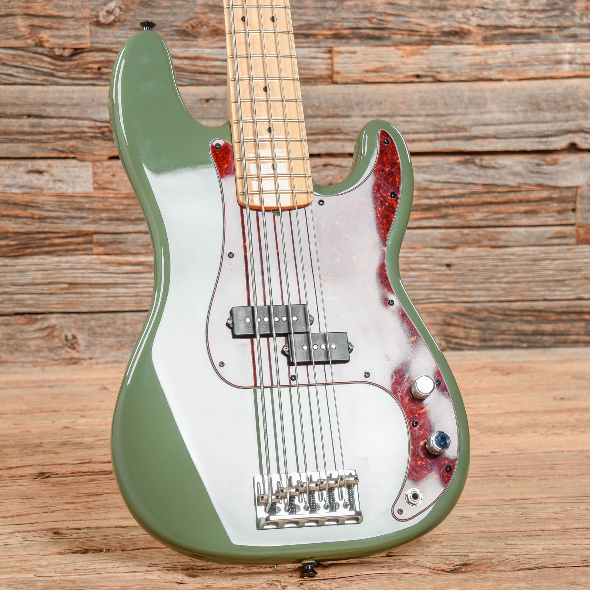 Fender American Pro Precision Bass V Antique Olive 2019 Bass Guitars / 5-String or More