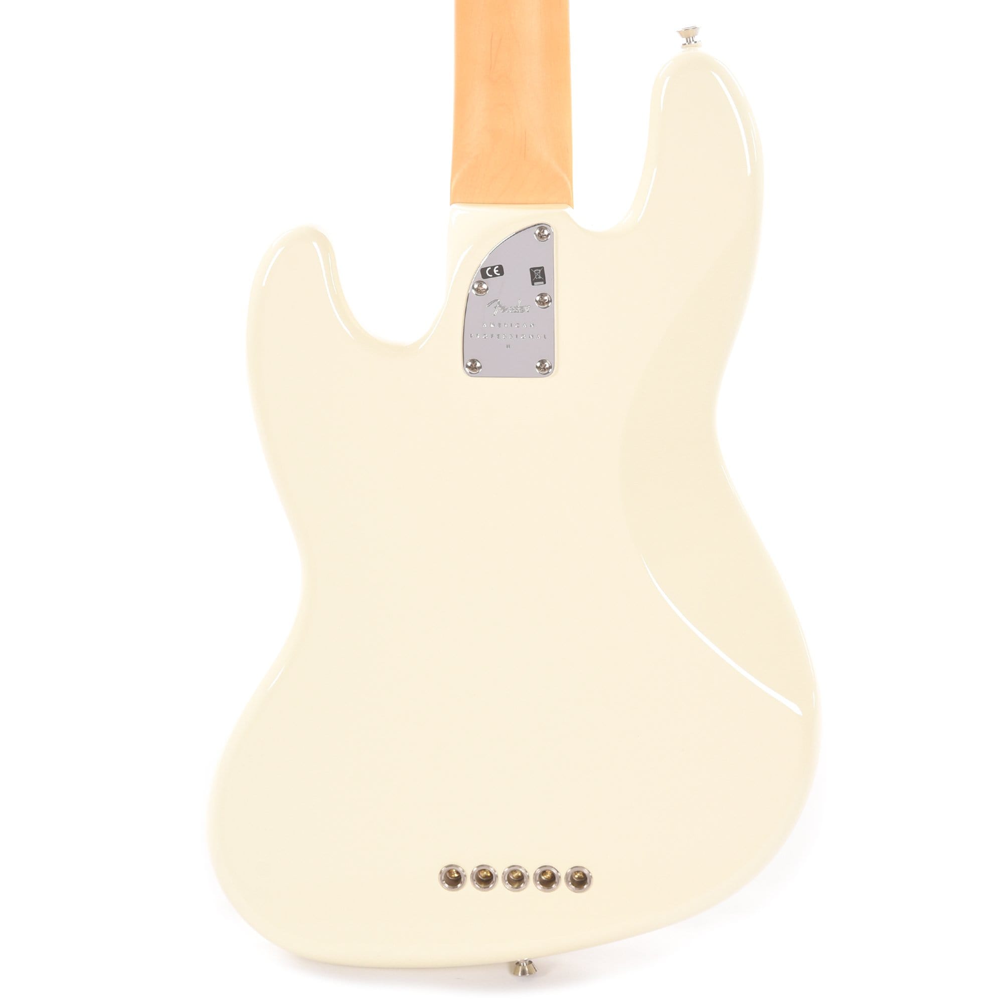 Fender American Professional II Jazz Bass V Olympic White Bass Guitars / 5-String or More