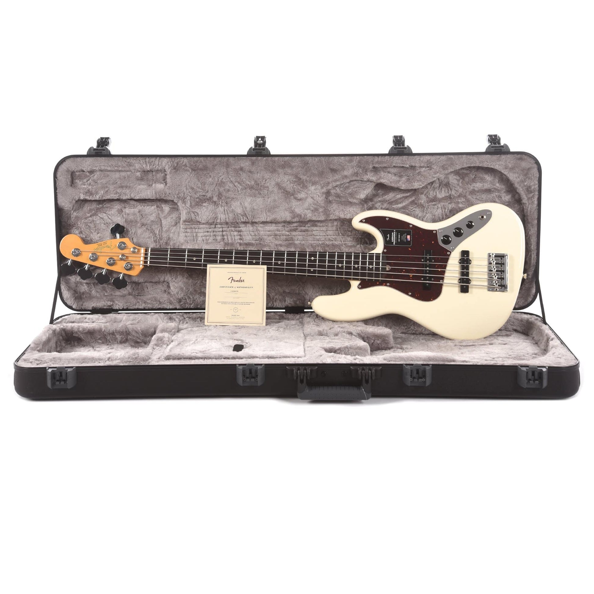 Fender American Professional II Jazz Bass V Olympic White Bass Guitars / 5-String or More