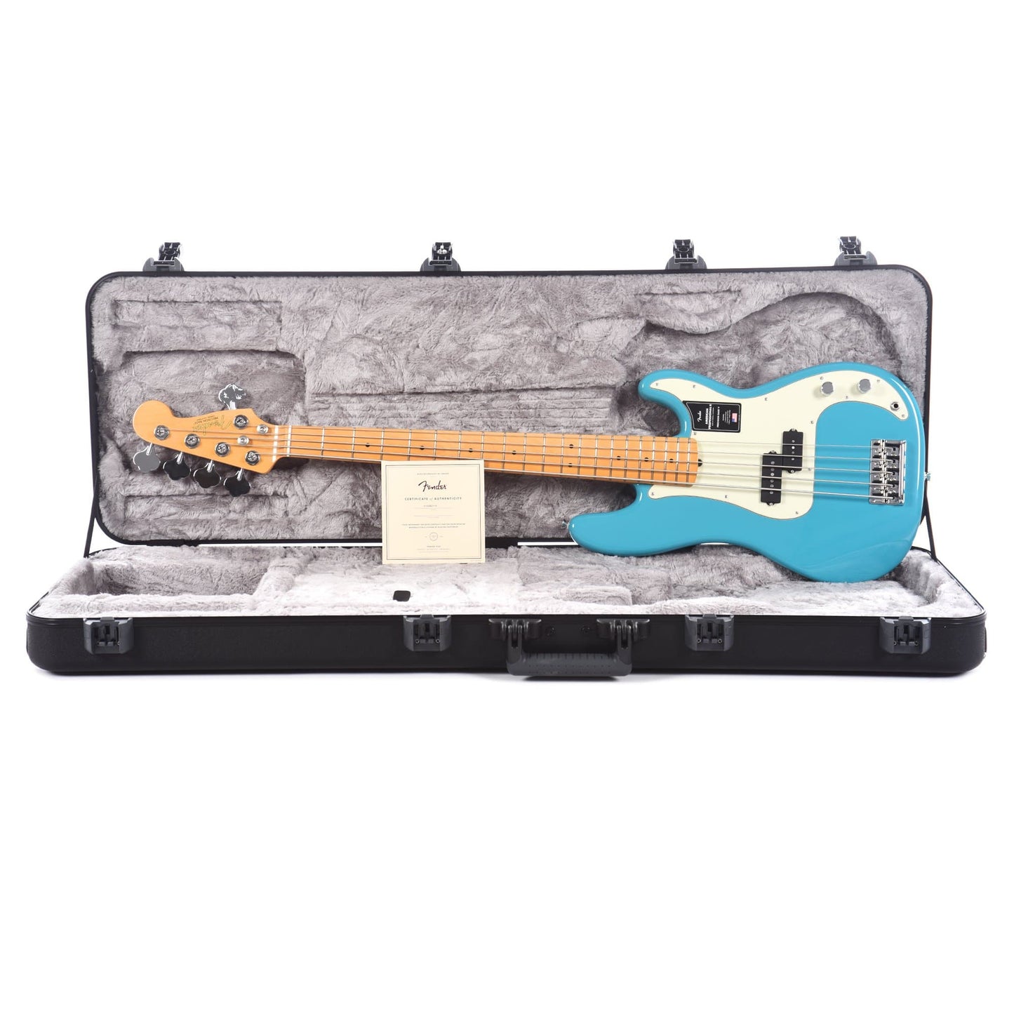 Fender American Professional II Precision Bass V Miami Blue Bass Guitars / 5-String or More