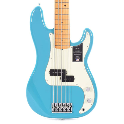 Fender American Professional II Precision Bass V Miami Blue Bass Guitars / 5-String or More