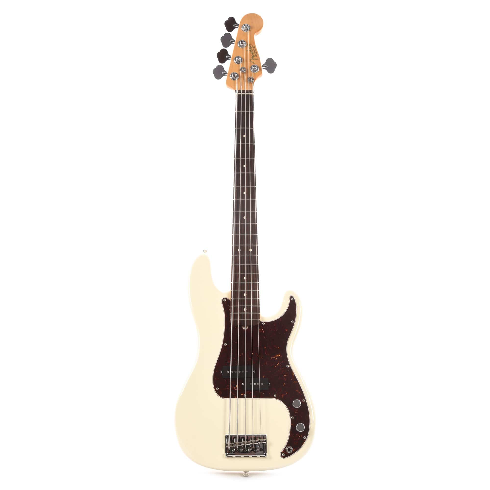 Fender American Professional II Precision Bass V Olympic White Bass Guitars / 5-String or More