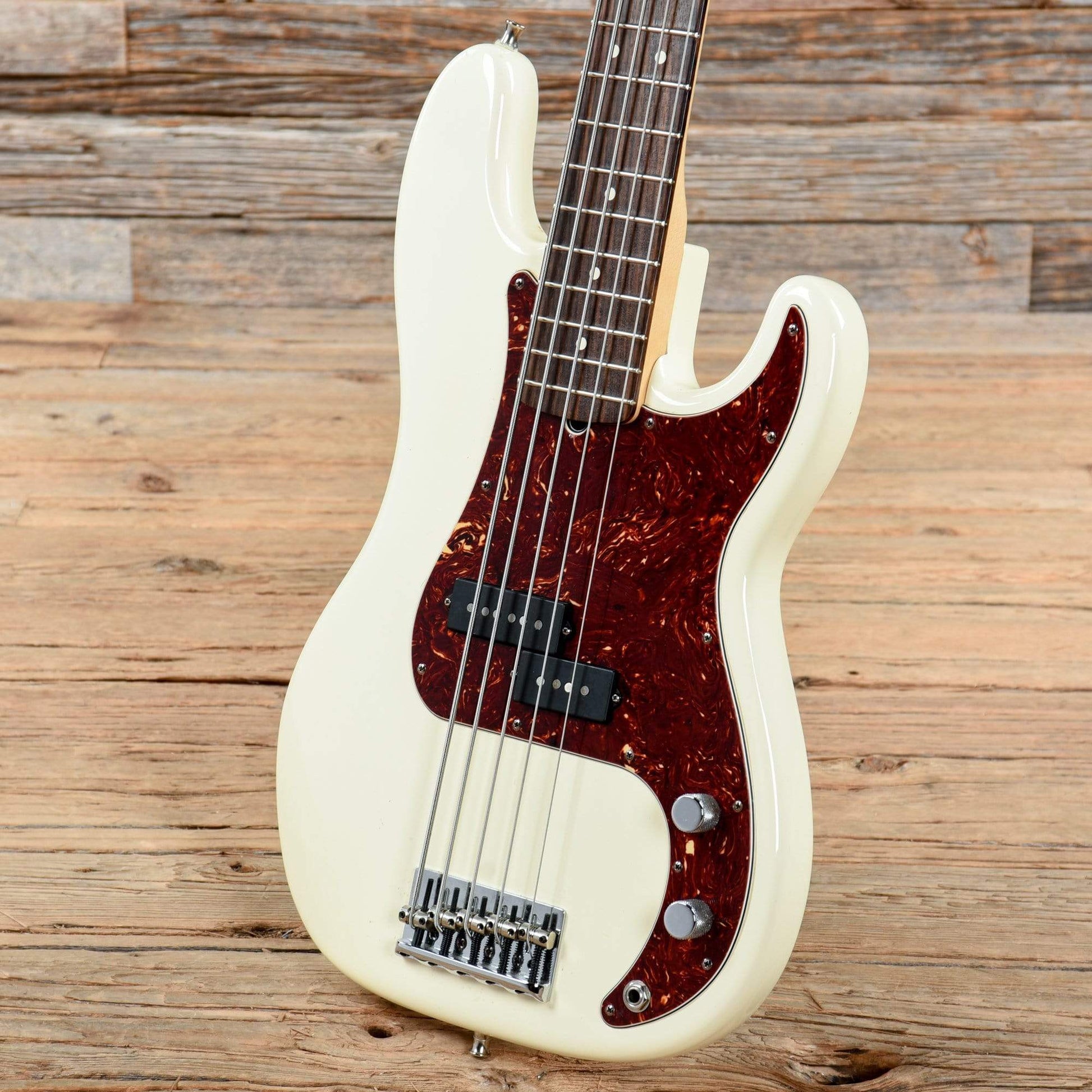 Fender American Standard Precision Bass V Olympic White 2008 Bass Guitars / 5-String or More