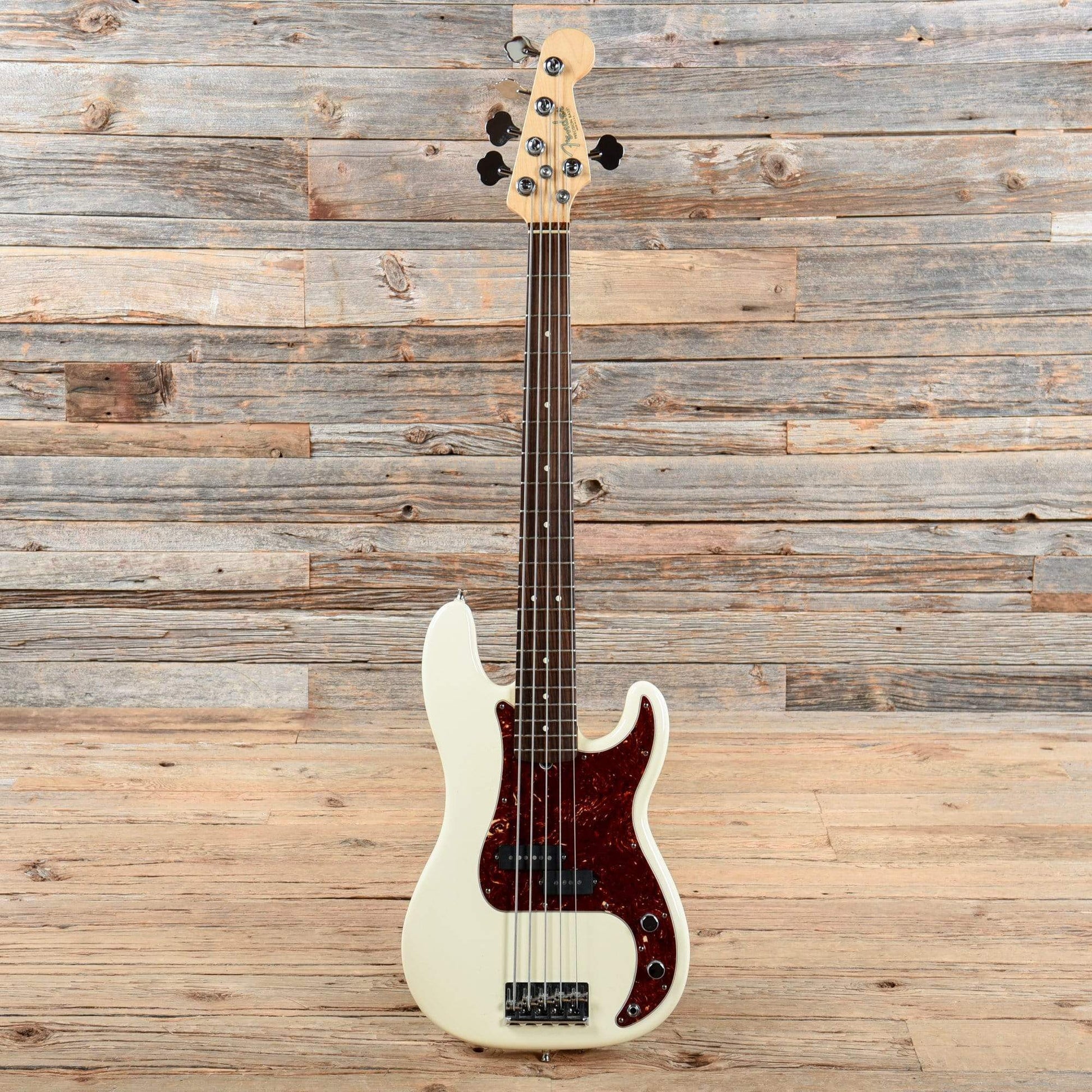 Fender American Standard Precision Bass V Olympic White 2008 Bass Guitars / 5-String or More