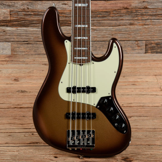 Fender American Ultra Jazz Bass V Mocha Burst 2021 Bass Guitars / 5-String or More