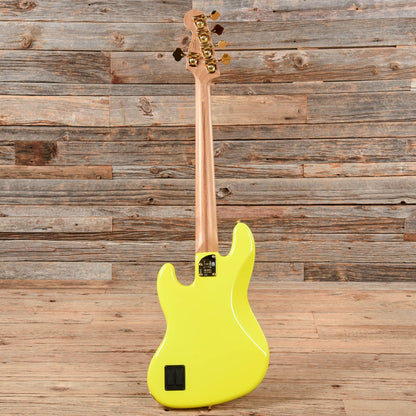 Fender Artist MonoNeon Jazz Bass V Neon Yellow Bass Guitars / 5-String or More