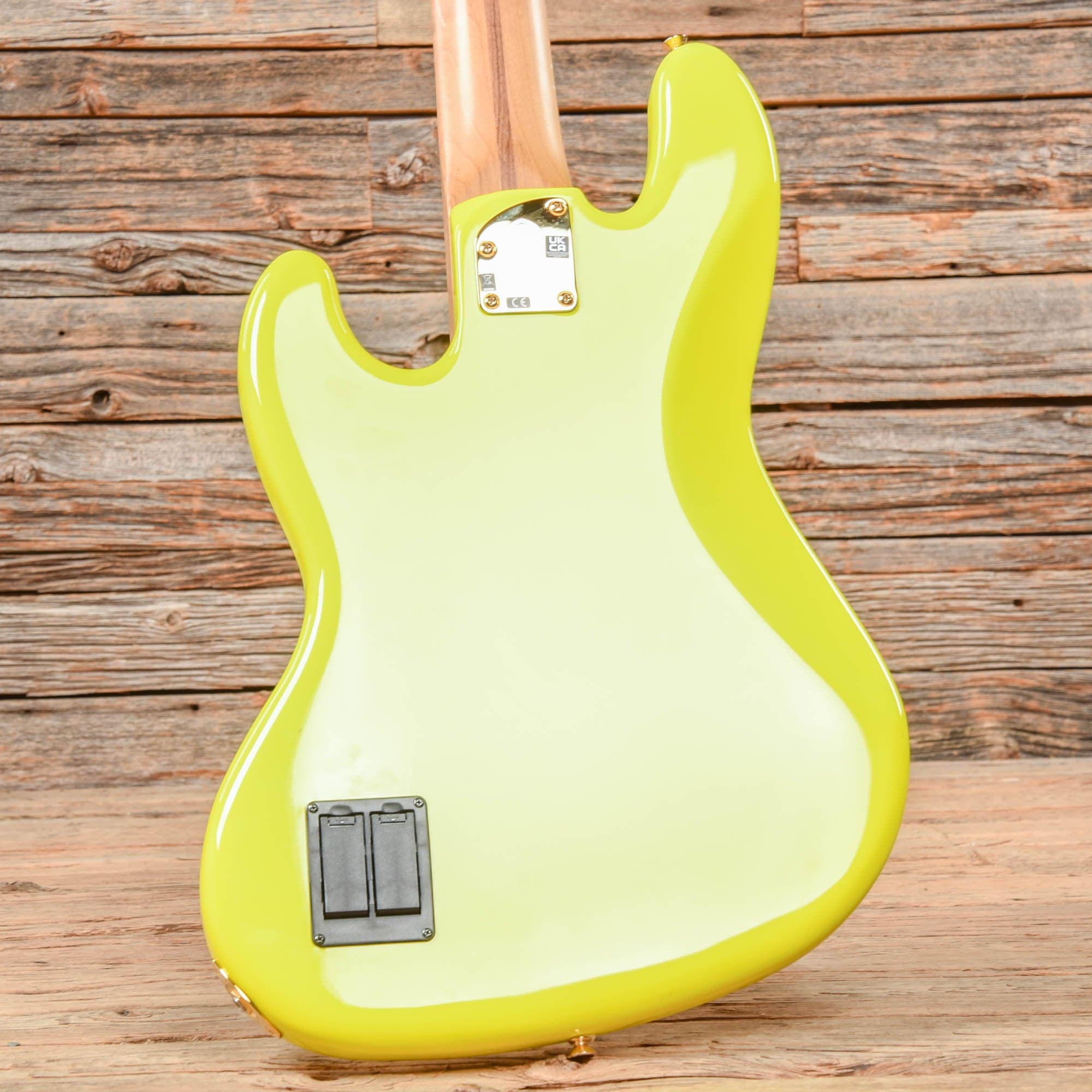 Fender Artist MonoNeon Jazz Bass V Neon Yellow Bass Guitars / 5-String or More