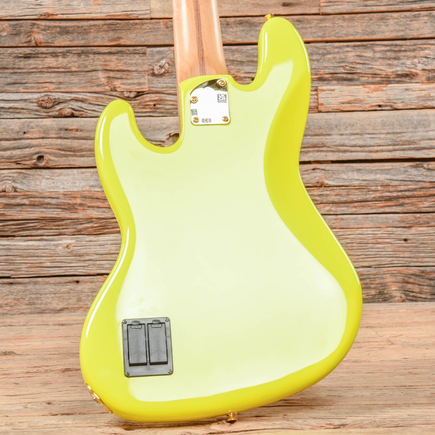 Fender Artist MonoNeon Jazz Bass V Neon Yellow Bass Guitars / 5-String or More
