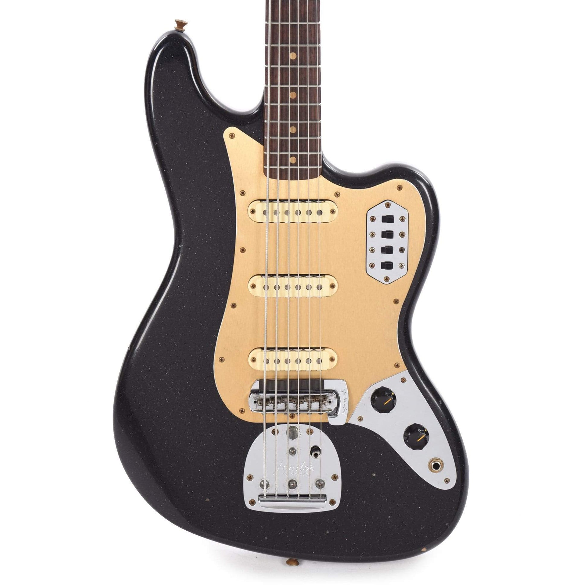 Fender Custom Shop 1962 Bass VI "CME Spec" Journeyman Super Aged Space Dust Black w/Anodized Gold Pickguard Bass Guitars / 5-String or More