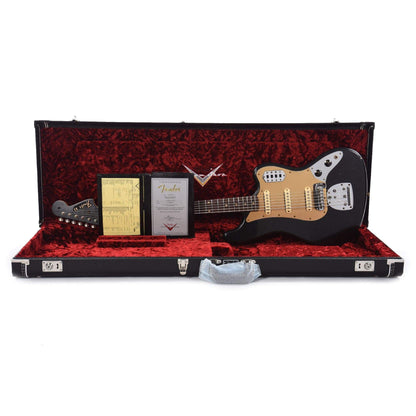 Fender Custom Shop 1962 Bass VI "CME Spec" Journeyman Super Aged Space Dust Black w/Anodized Gold Pickguard Bass Guitars / 5-String or More