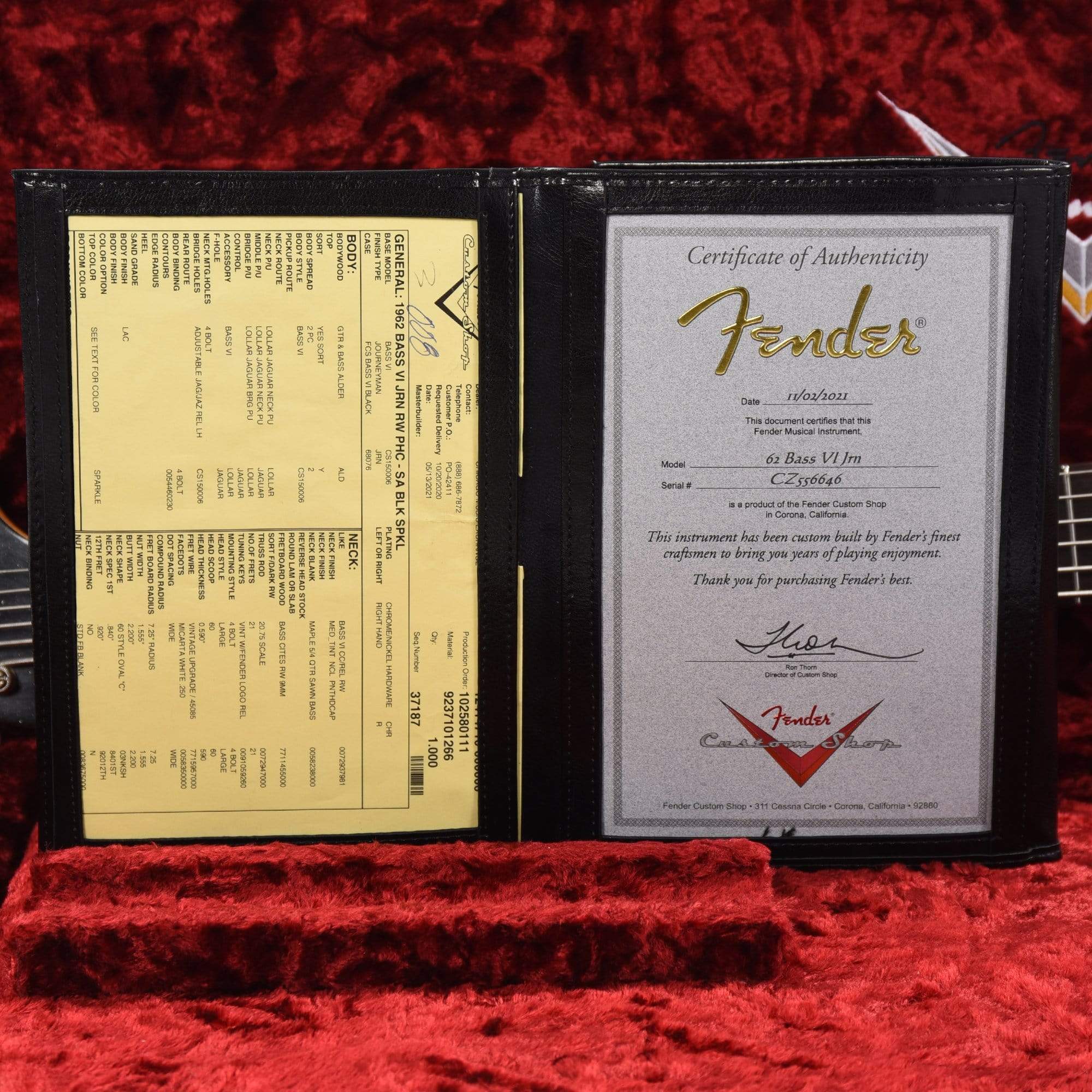 Fender Custom Shop 1962 Bass VI 