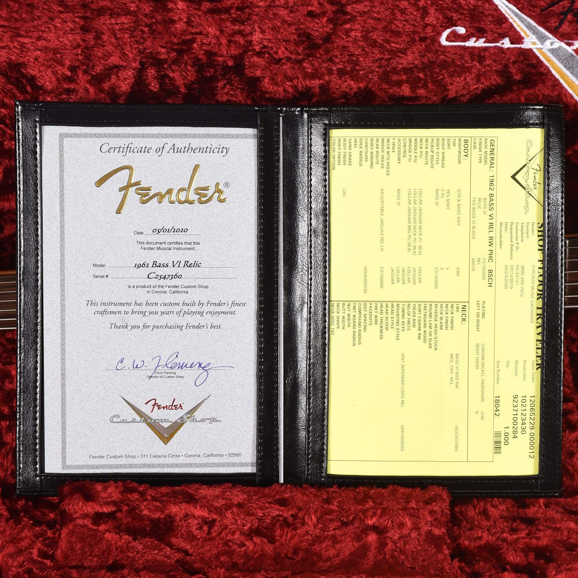 Fender Custom Shop 1962 Bass VI 