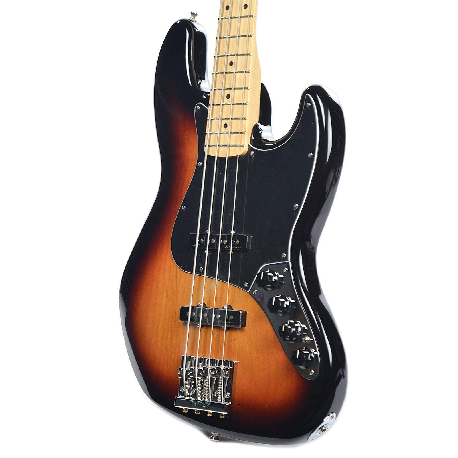 Fender Deluxe Active Jazz Bass MN 3-Tone Sunburst Bass Guitars / 5-String or More