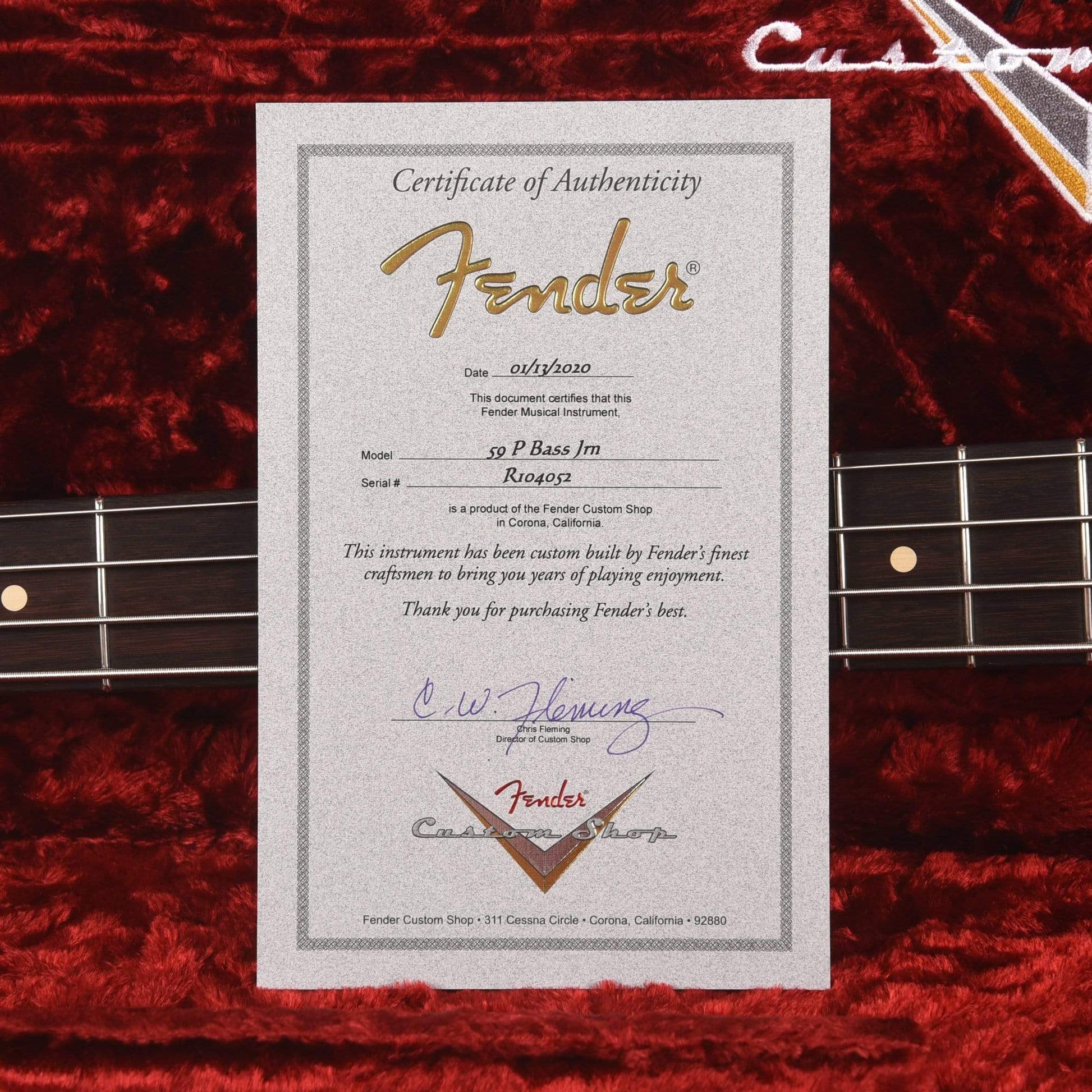Fender Custom Shop 1959 Precision Bass "CME Spec" Journeyman Relic Aged Daphne Blue Bass Guitars