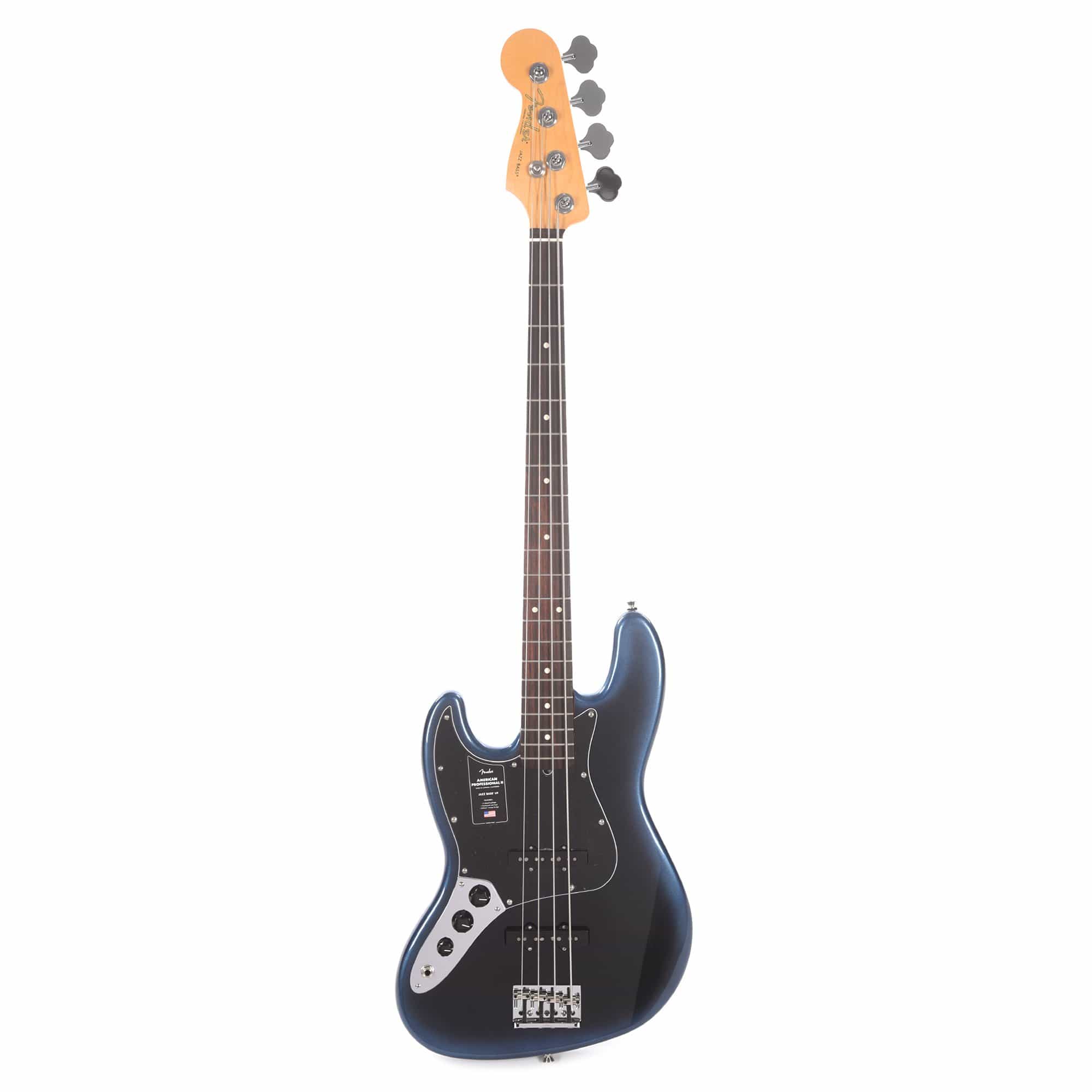 Fender American Professional II Jazz Bass Dark Night LEFTY Bass Guitars / Left-Handed