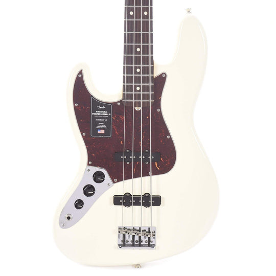 Fender American Professional II Jazz Bass Olympic White LEFTY Bass Guitars / Left-Handed
