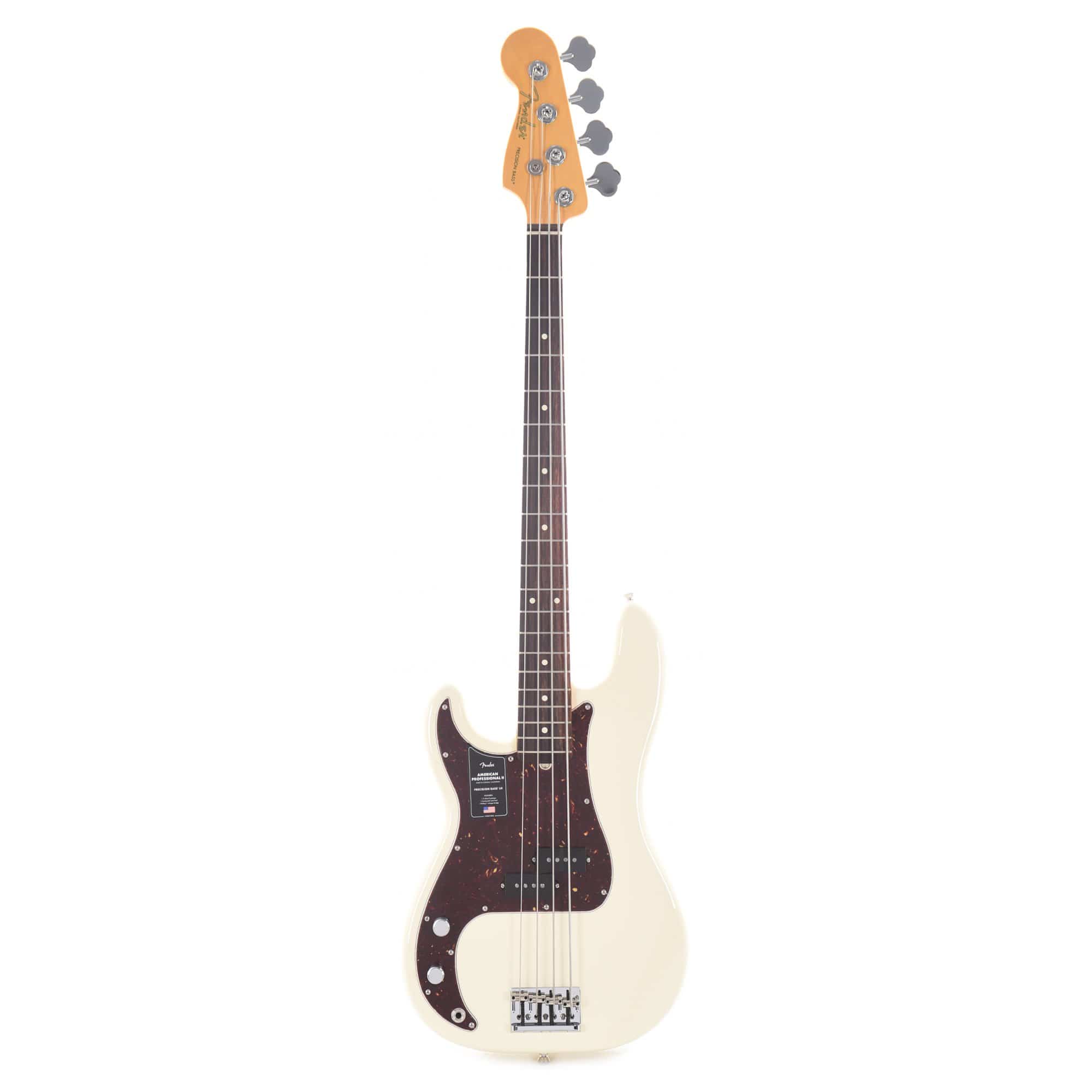 Fender American Professional II Precision Bass Olympic White LEFTY Bass Guitars / Left-Handed
