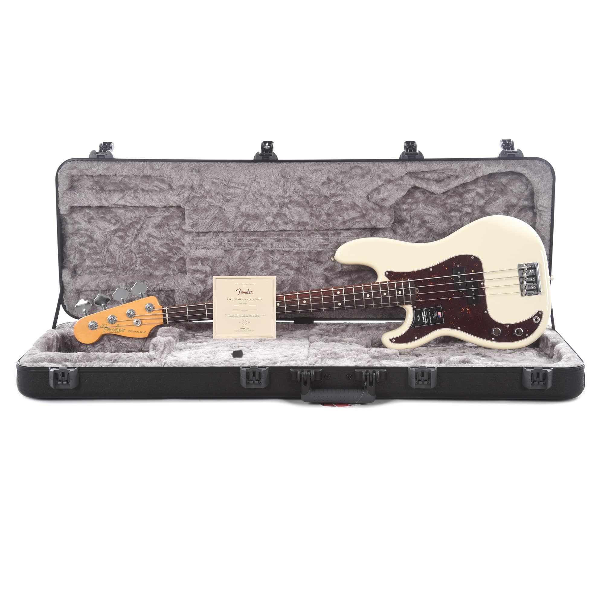 Fender American Professional II Precision Bass Olympic White LEFTY Bass Guitars / Left-Handed
