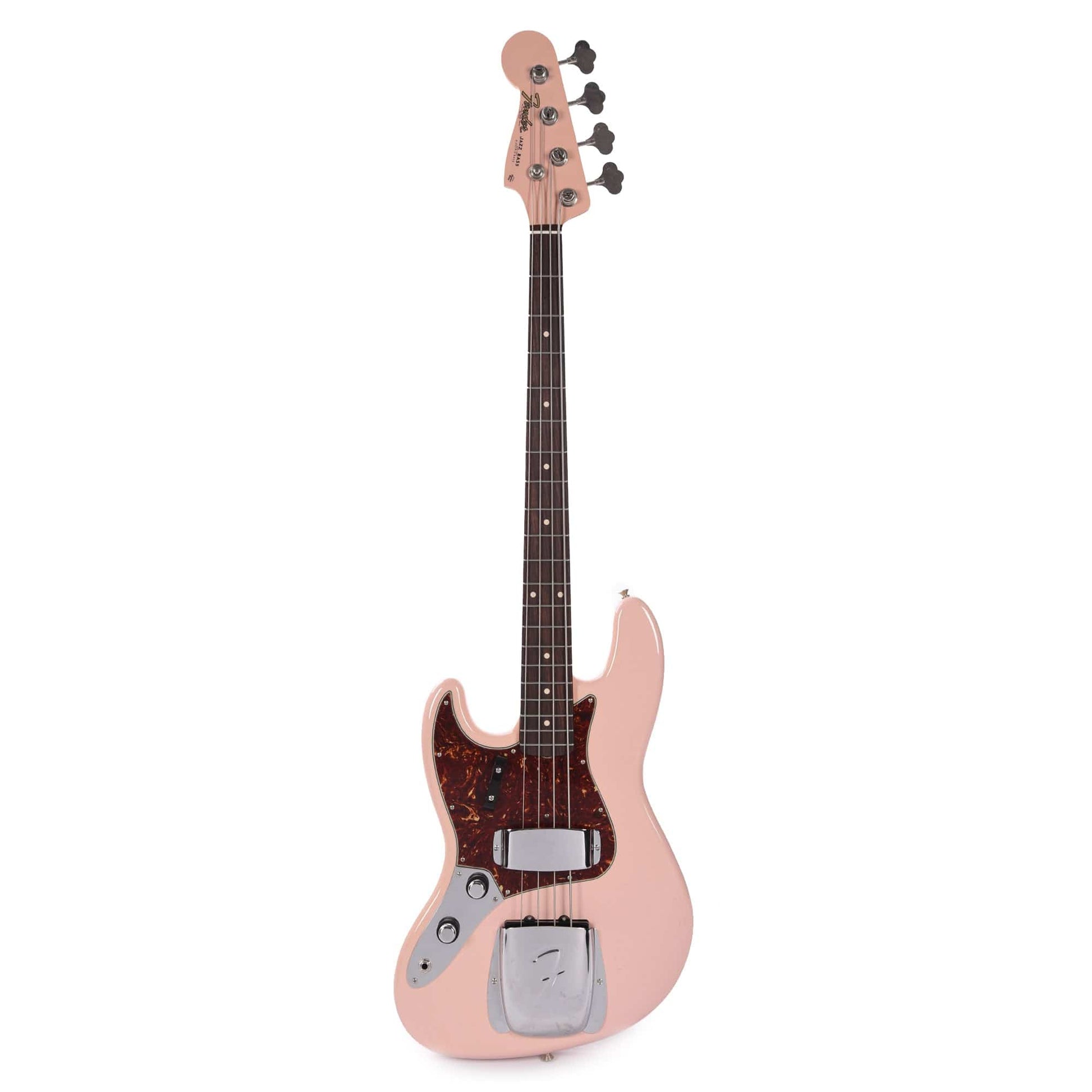 Fender Custom Shop 1960 Jazz Bass LEFTY Deluxe Closet Classic Aged Shell Pink w/Painted Headcap Bass Guitars / Left-Handed