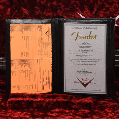 Fender Custom Shop 1960 Jazz Bass LEFTY Deluxe Closet Classic Aged Shell Pink w/Painted Headcap Bass Guitars / Left-Handed