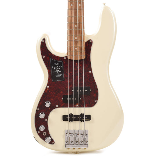 Fender Player Plus Precision Bass Olympic Pearl LEFTY Bass Guitars / Left-Handed