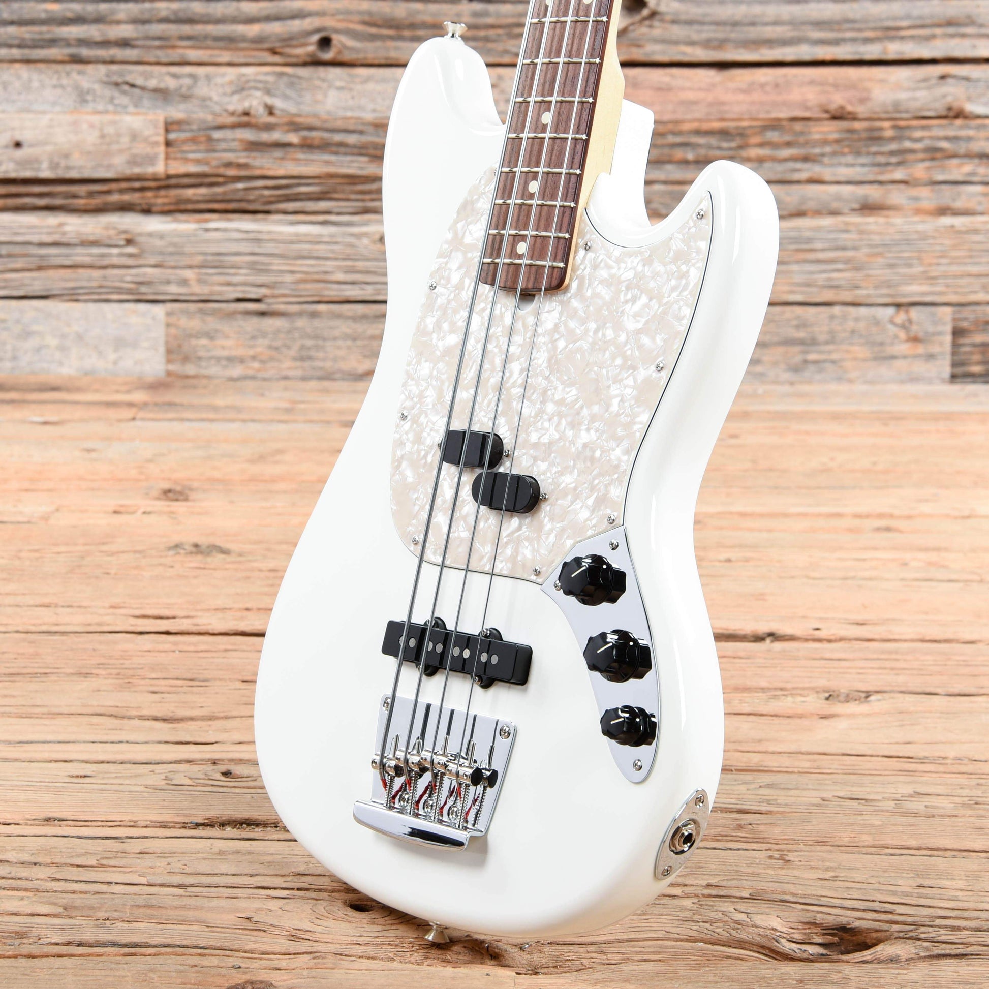 Fender American Performer Mustang Bass Olympic White 2020 Bass Guitars / Short Scale