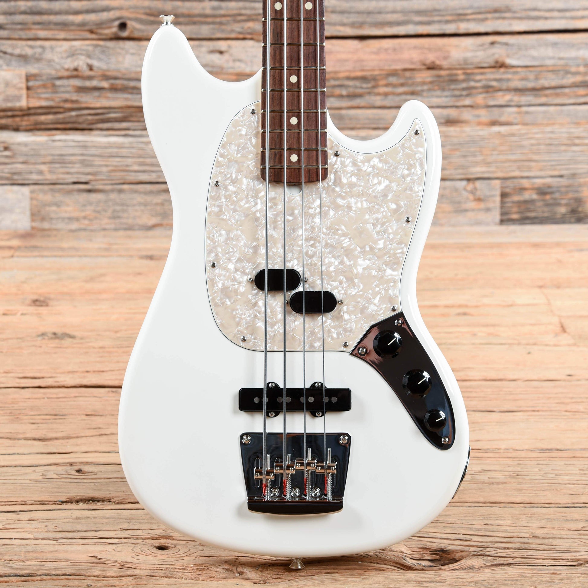 Fender American Performer Mustang Bass Olympic White 2020 Bass Guitars / Short Scale