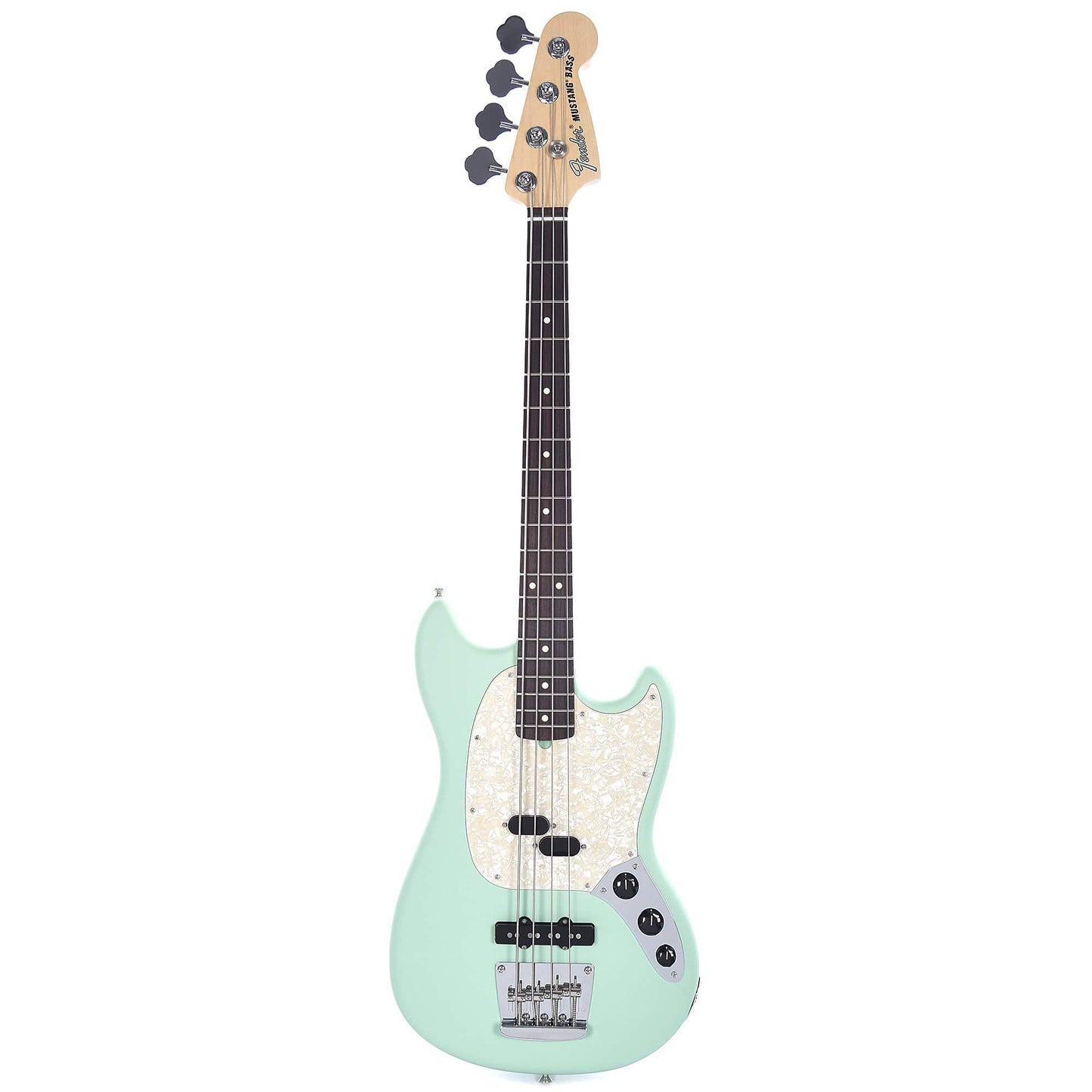 Fender American Performer Mustang Bass Satin Surf Green Bass Guitars / Short Scale