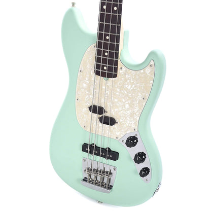 Fender American Performer Mustang Bass Satin Surf Green Bass Guitars / Short Scale